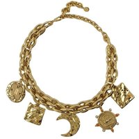 Paco Rabanne Kettingen - Medals Necklace - Brass - Gold in gold