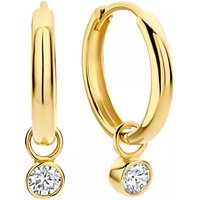 Isabel Bernard Oorbellen - Rivoli Aélys 14 karat hoop earrings with zirconia in gold