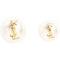 Saint Laurent Oorbellen - Pearl Earrings With Monogram in multi