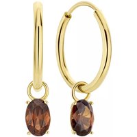 Isabel Bernard Oorbellen - Baguette Brune 14 karat hoop earrings in multi