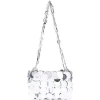 Paco Rabanne Shoppers - Sparkle Nano Silver Polyester Pochette in zilver