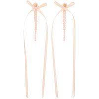 Simone Rocha Oorbellen - Bow Ribbon Drip Earrings in pink