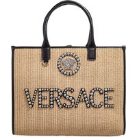 Versace Shoppers - Versace La Medusa Shopper with Logo in beige