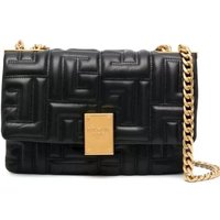 Balmain Shoppers - 1945 Soft Quilted Leather Shoulder Bag in zwart