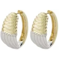 Yvonne Leon Oorbellen - Berlingot Vague  Earring - Golg/White - 9K in gold