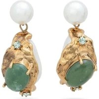 Marni Oorbellen - Crystal-Embellished Drop Earrings in gold