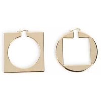 Jacquemus Oorbellen - Les Creoles Rond Carre Earring in gold