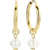 Isabel Bernard Oorbellen - Belleville Luna 14 Karat Hoop Earrings With Freshw in gold