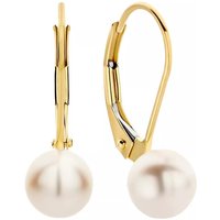 BELORO Oorbellen - Monte Napoleone Perla 9 karat hoop earrings with p in gold