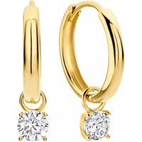 Isabel Bernard Oorbellen - Le Marais Ophélie 14 karat hoop earrings with zirc in gold