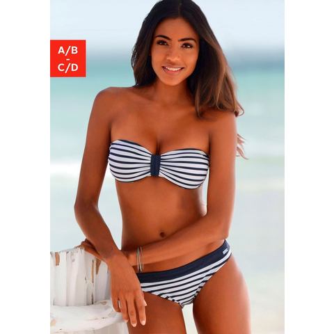 Venice Beach Bandeau-bikinitop Summer met contrastkleurige lus