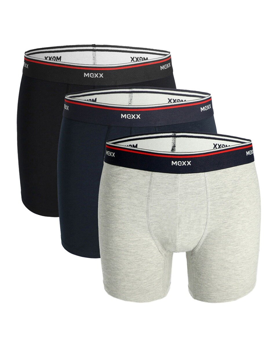 MEXX Boxershorts 3-pack Black/Navy/Grey melee