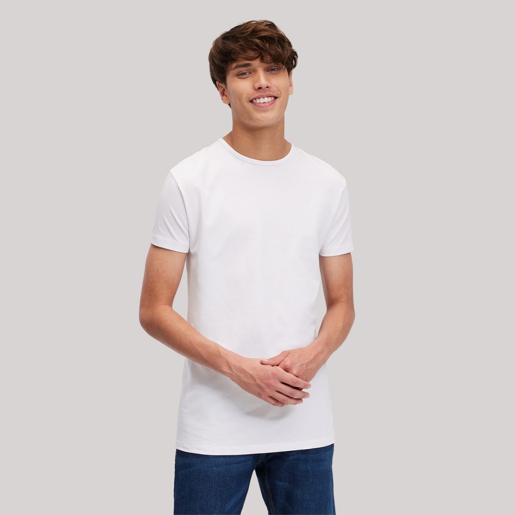 Heren T-shirt Korte mouwen Slim fit / Stretch