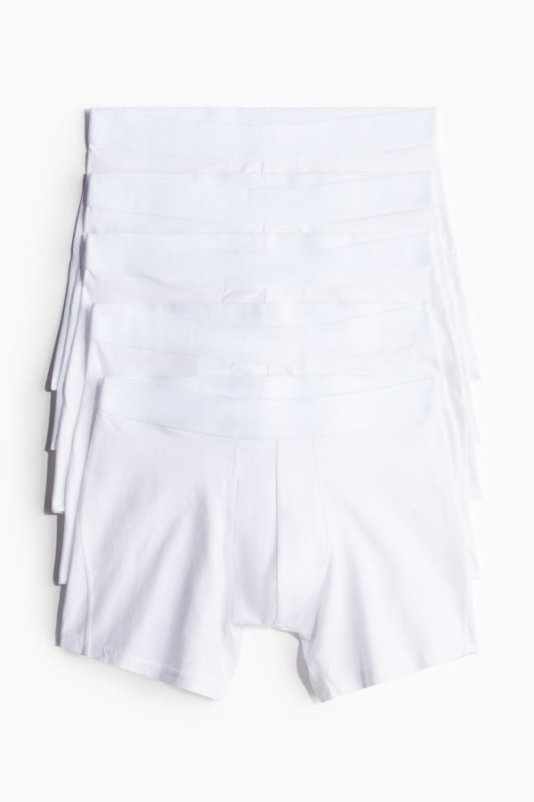 H & M - Set van 5 Xtra Life™ boxershorts - Mid trunk - Wit