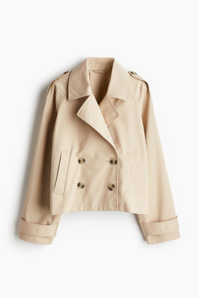 H & M - Korte trenchcoat - Beige