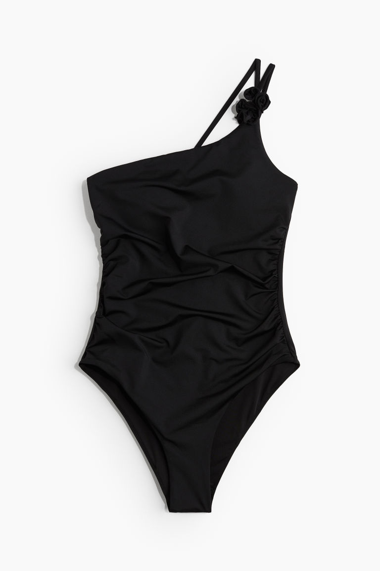 H & M - One-shoulderbadpak met padded cups - Zwart