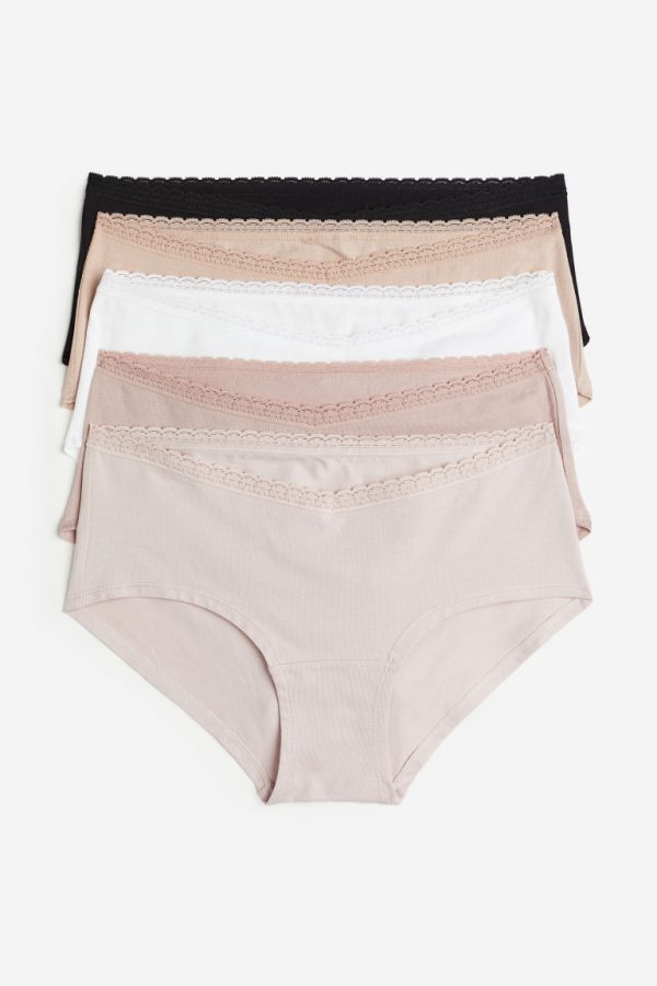 H & M - MAMA Set van 5 slips - Hipster - Roze