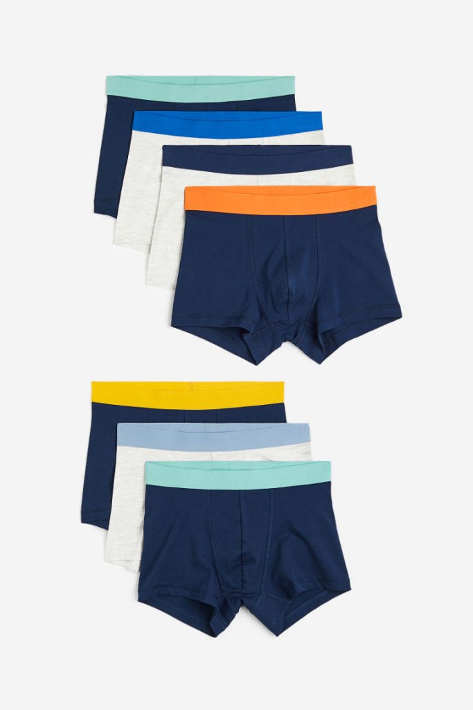 H & M - Set van 7 boxershorts - Trunk - Blauw