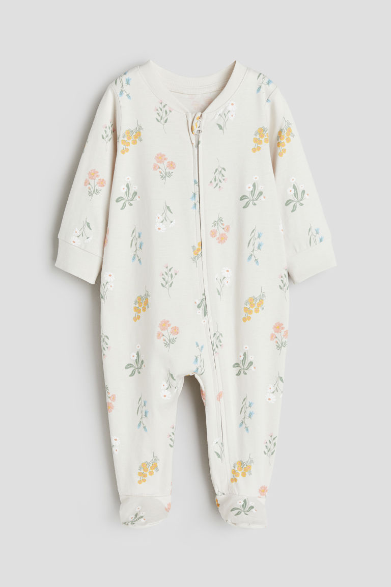 H & M - Pyjamapakje met voetjes - Beige