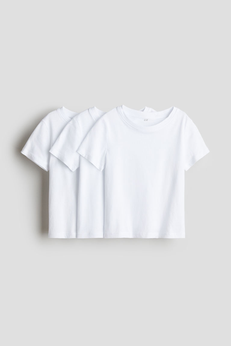 H & M - Set van 3 T-shirts - Wit