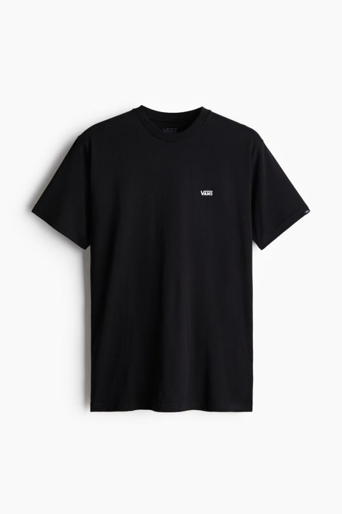 H & M - Mn Left Chest Logo Tee - Zwart