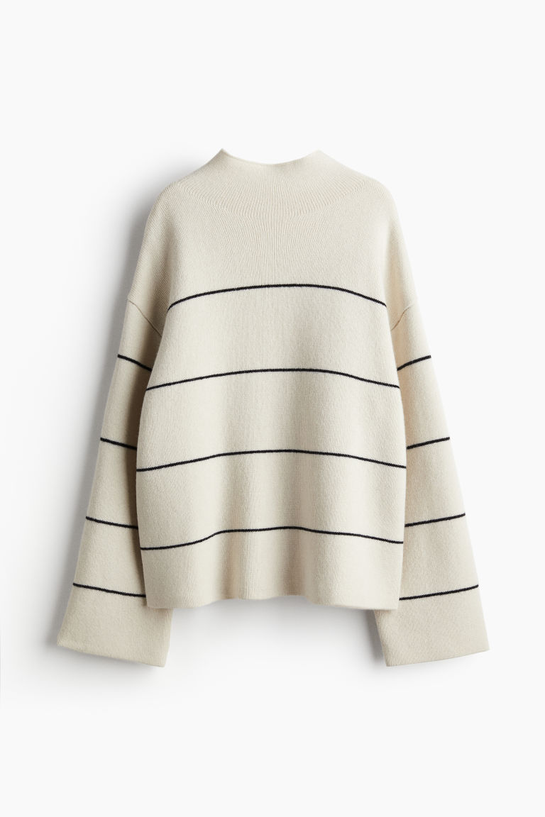 H & M - Trui van wolmix met turtleneck - Wit