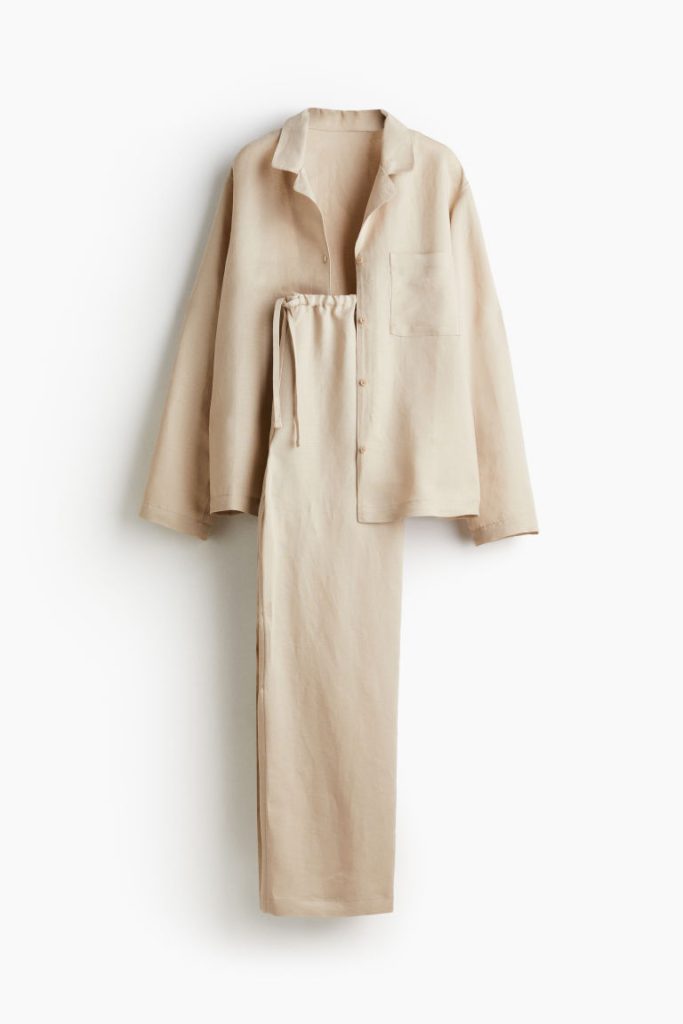 H & M - Pyjama van linnenmix - Beige