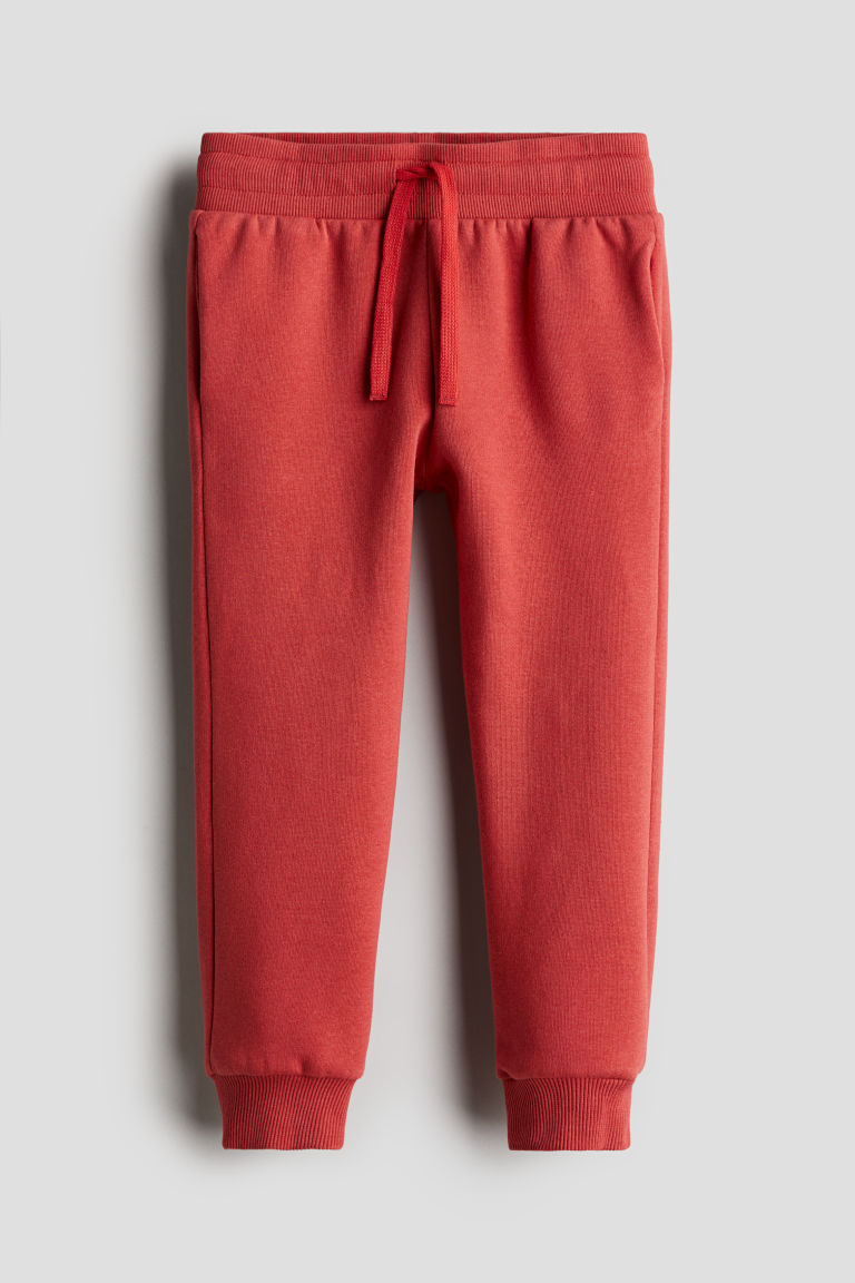 H & M - Joggers met geruwde binnenkant - Rood