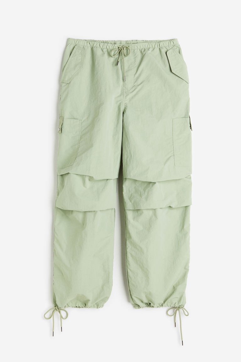 H & M - Nylon parachutebroek - Groen