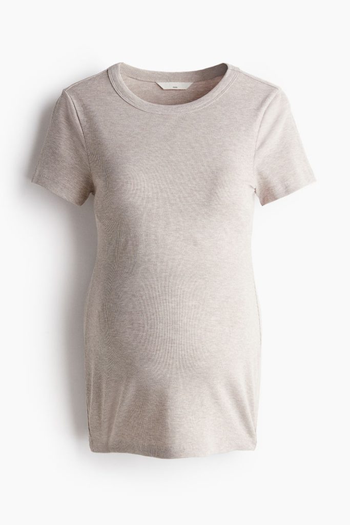 H & M - MAMA Geribde top - Beige