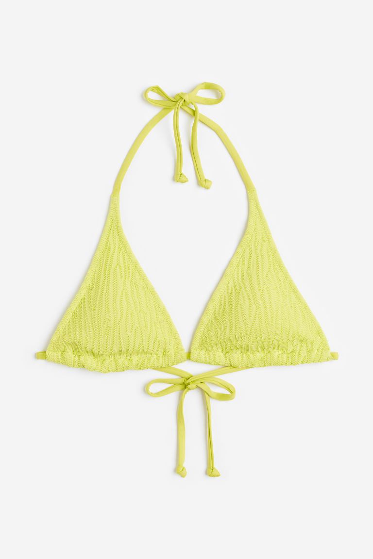 H & M - Padded triangelbikinitop - Geel