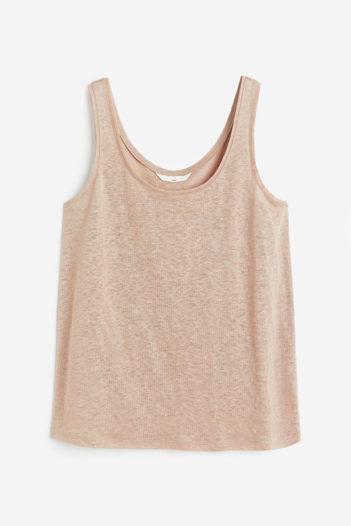 H & M - Linnen singlet - Beige