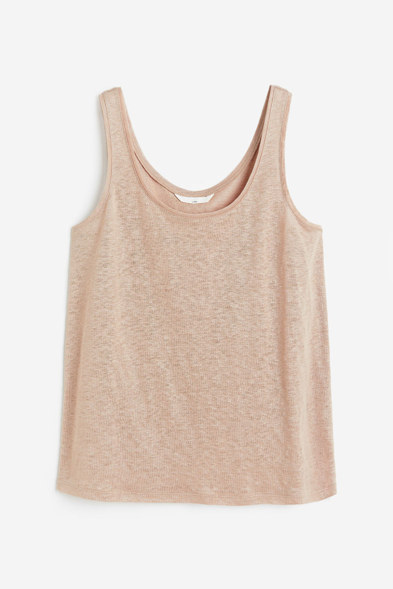 H & M - Linnen singlet - Beige