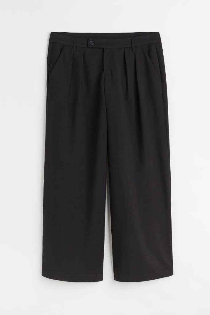 H & M - H & M+ Geklede twill broek - Zwart