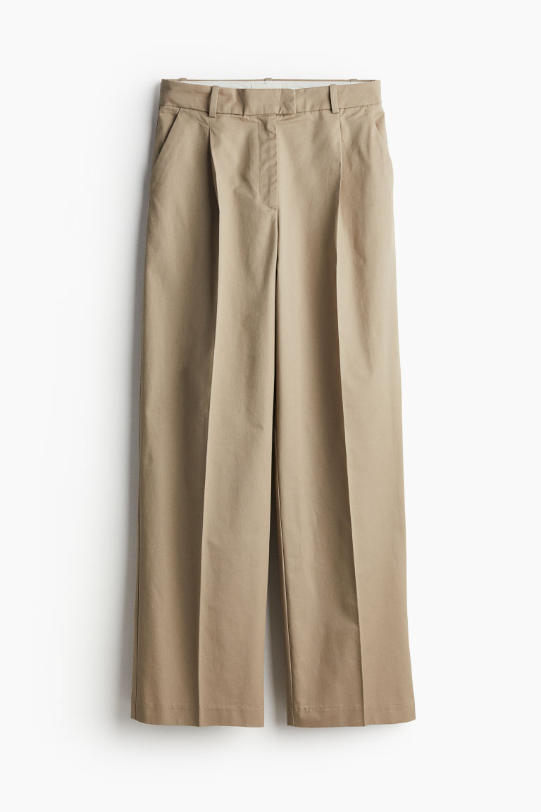 H & M - Chino met persvouwen - Beige