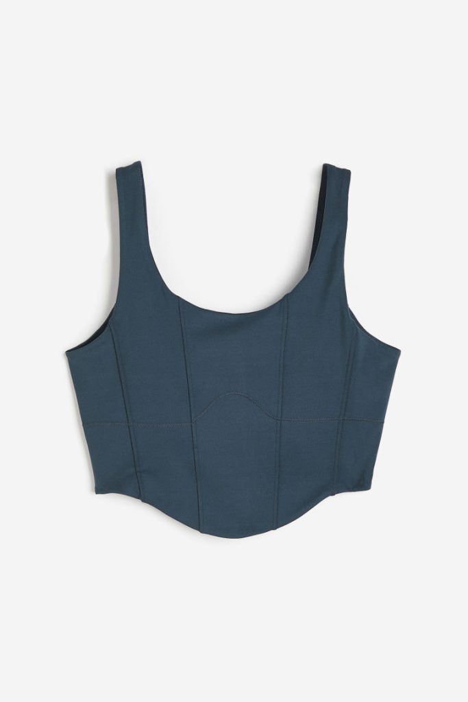 H & M - Sporttop in korsetstijl van DryMove™ - Blauw