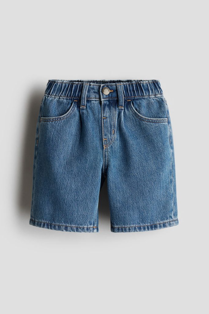 H & M - Knielange denim short - Blauw