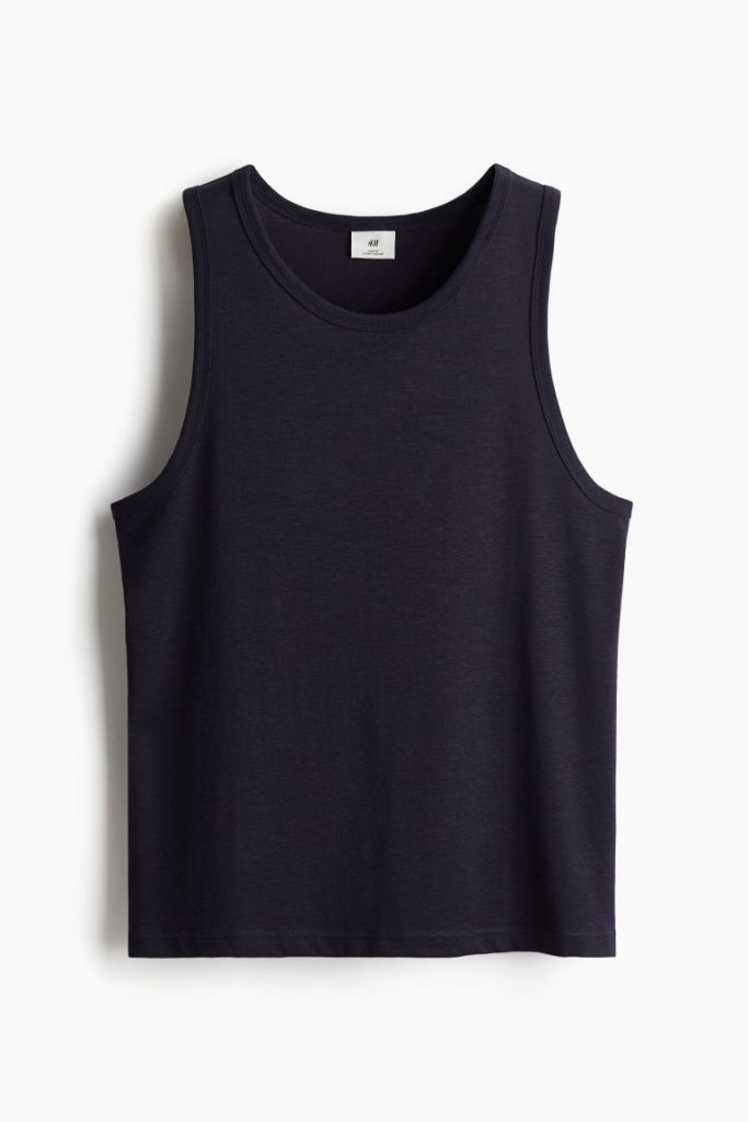 H & M - Tanktop - Slim Fit - Blauw