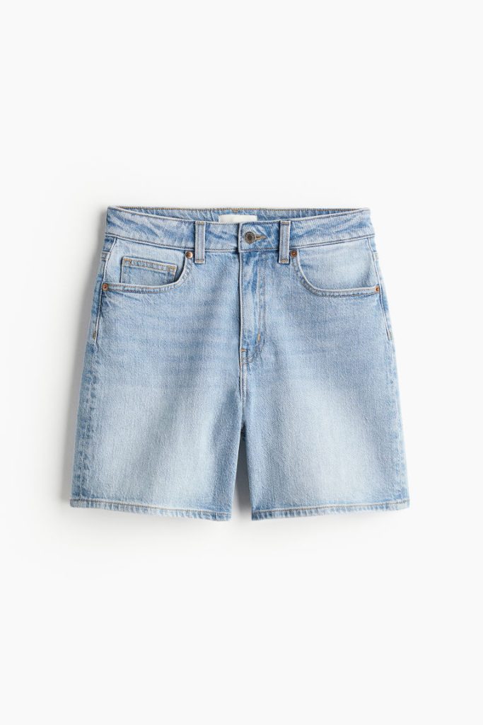 H & M - Denim short - High waist - Blauw