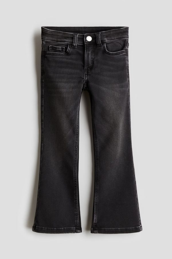 H & M - Super Soft Flared Leg Jeans - Zwart