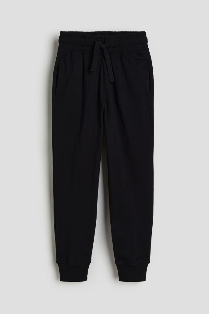 H & M - Joggers van katoenen tricot - Zwart