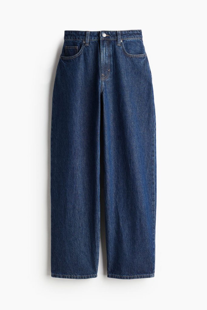 H & M - Baggy High Jeans - Blauw