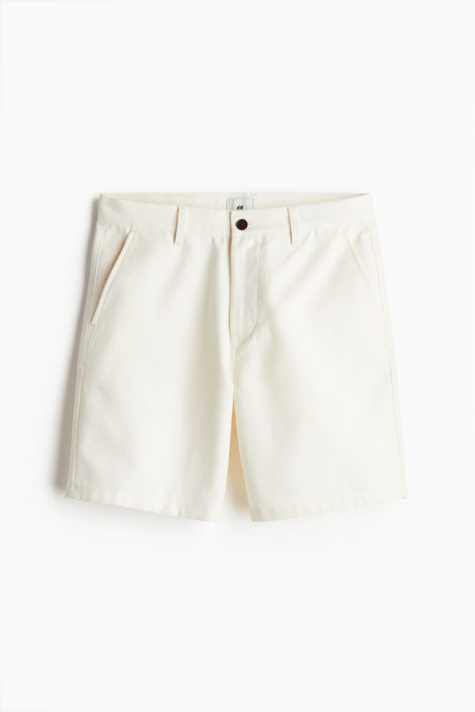 H & M - Chinoshort - Regular Fit - Wit