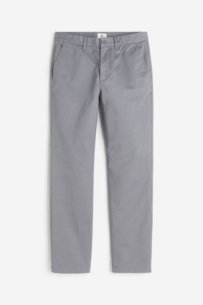 H & M - Katoenen chino - Slim Fit - Grijs