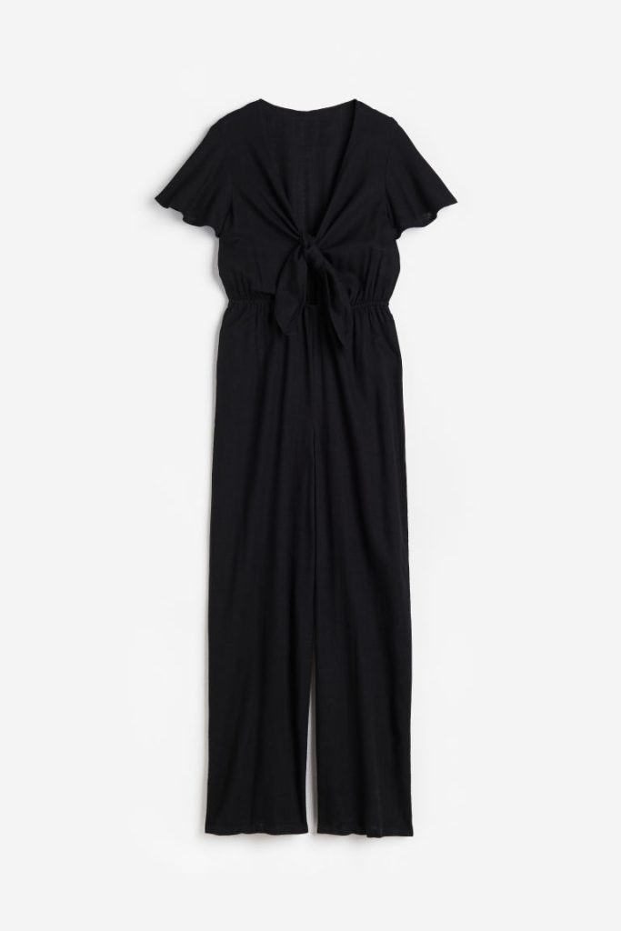 H & M - Jumpsuit van linnenmix - Zwart