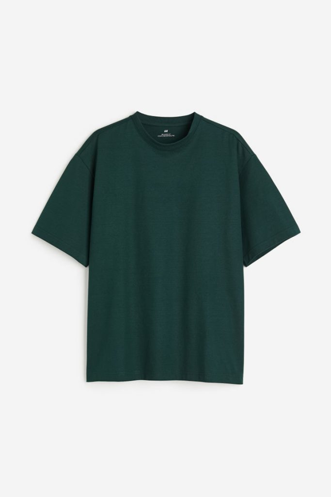 H & M - T-shirt - Loose Fit - Groen