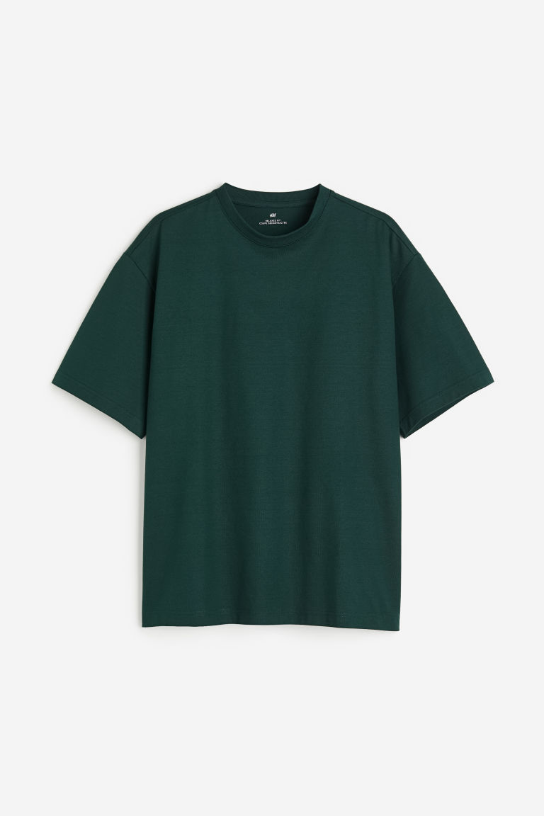 H & M - T-shirt - Loose Fit - Groen