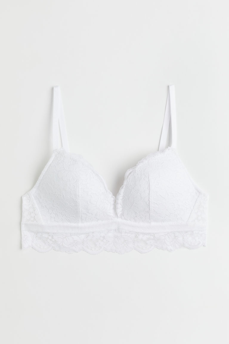 H & M - Beugelloze push-up bralette - Wit