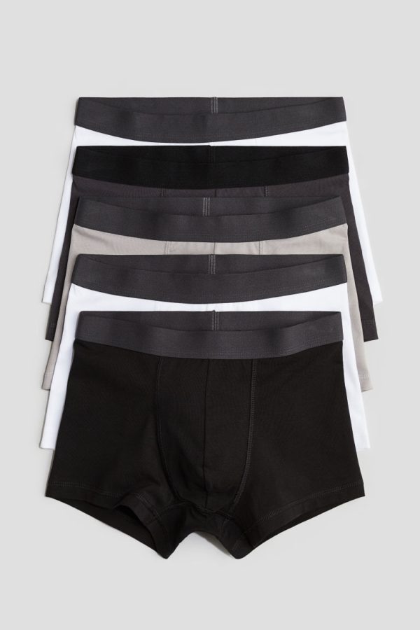 H & M - Set van 5 boxershorts - Trunk - Grijs