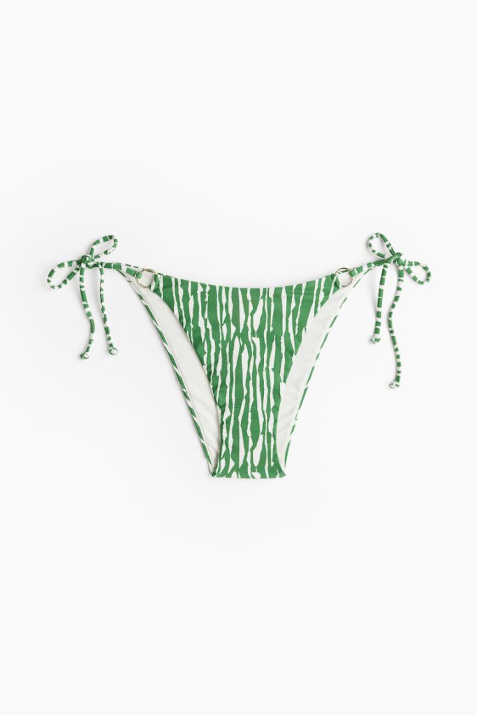 H & M - Bikinitanga met strikbandjes - Groen